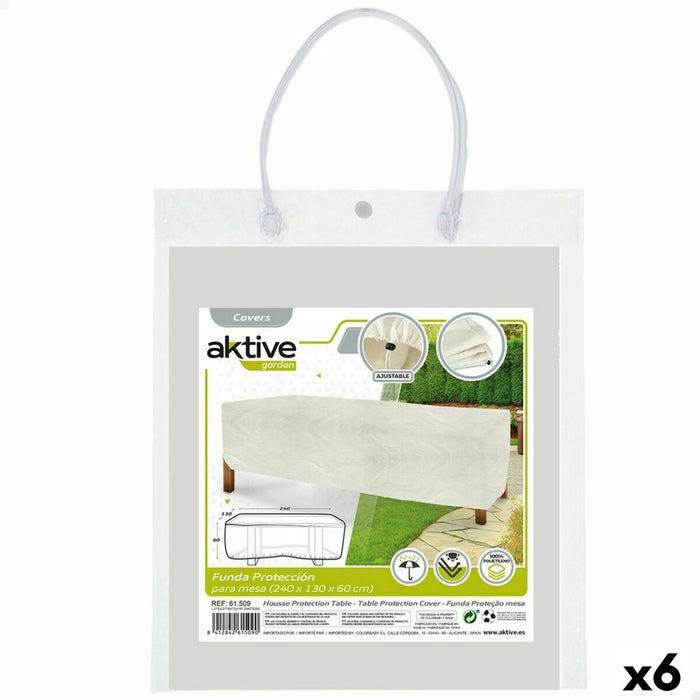 Husă de Protecție Aktive Mese Polietilenă 240 x 60 x 130 cm (6 Unități)