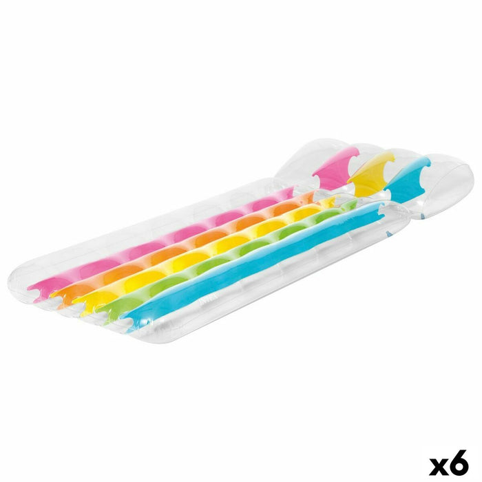 Saltea gonflabilă Intex Curcubeu 203 x 23 x 84 cm (6 Unități)