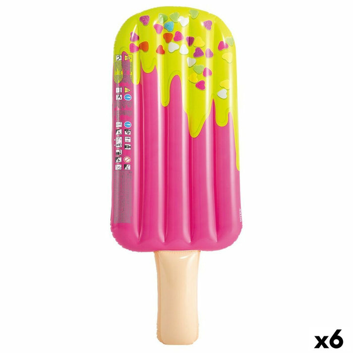 Saltea gonflabilă Intex Înghețată Roz 76 x 20 x 191 cm (6 Unități)