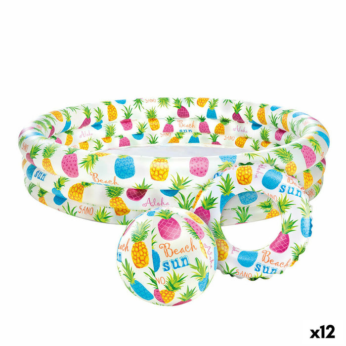 Piscină Gonflabilă pentru Copii Intex Ananași Cercuri 248 L 132 x 28 x 132 cm (12 Unități)