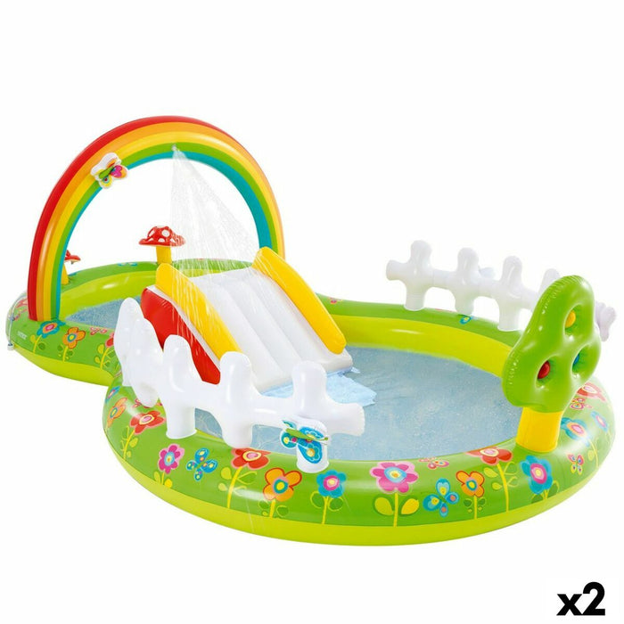 Piscină Gonflabilă pentru Copii Intex Loc de joacă Grădină 54 kg 450 L 180 x 104 x 290 cm (2 Unități)