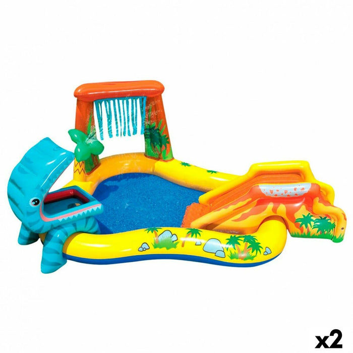 Piscină Gonflabilă pentru Copii Intex Loc de joacă Dinozauri 272 L 249 x 109 x 191 cm (2 Unități)