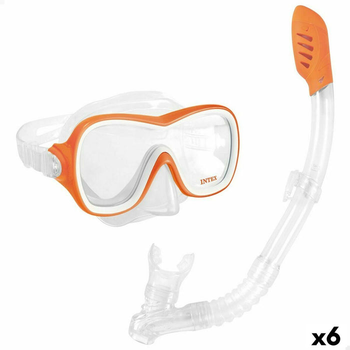 Ochelari de Scufundare cu Tub Intex Wave Rider Portocaliu