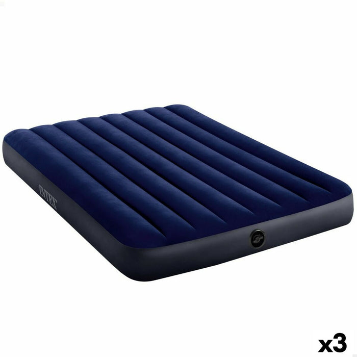 Saltea Gonflabilă Intex CLASSIC DOWNY 137 x 25 x 191 cm (3 Unități)