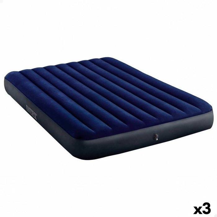 Saltea Gonflabilă Intex CLASSIC DOWNY 203 x 25 x 152 cm (3 Unități)