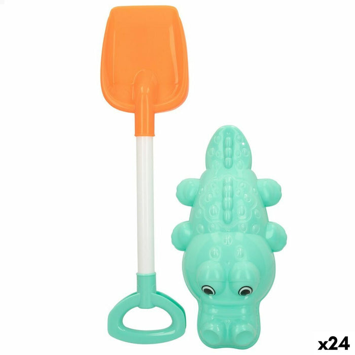 Set de jucării de plajă Colorbaby 2 Piese Crocodil Lopată polipropilenă (24 Unități)