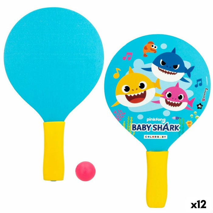 Palete de Plajă cu Minge Baby Shark Lemn (12 Unități)