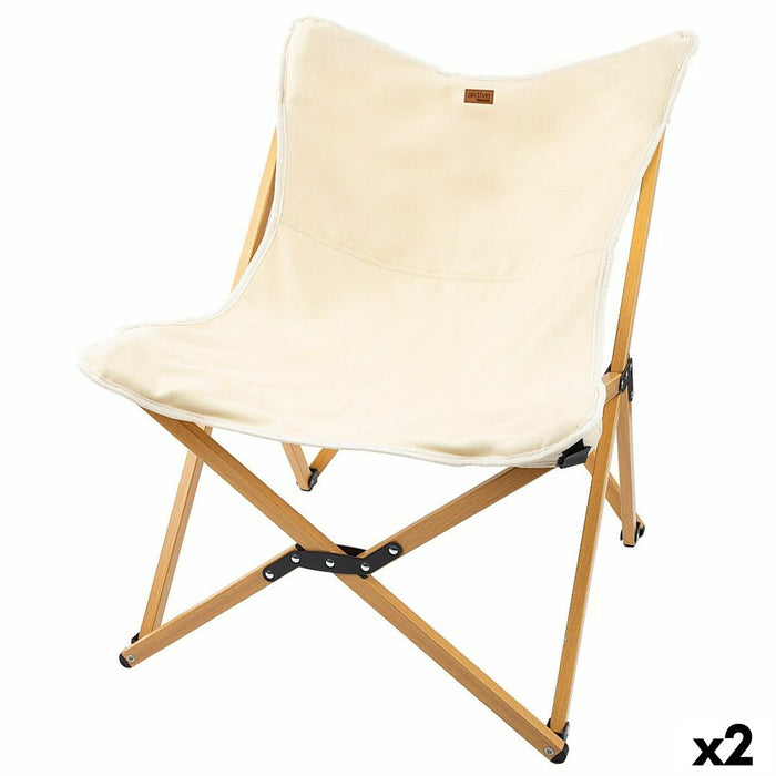 Scaun de camping pliabil Aktive Sol 58 x 73 x 61 cm (2 Unități)