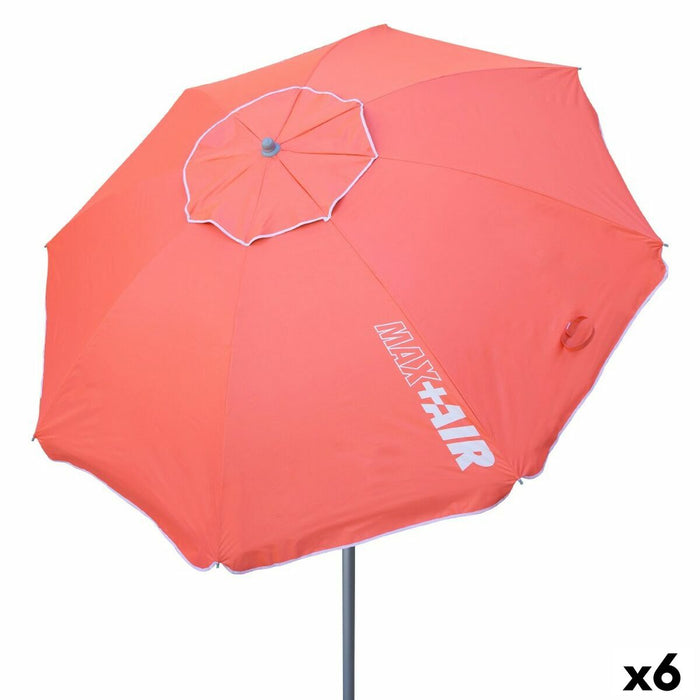 Slunečník Aktive UV50 Ø 200 cm Coral Poliester Aluminiu 200 x 198 x 200 cm (6 Unități)