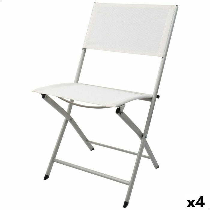 Scaunul Pliabil Aktive Alb 46 x 81 x 55 cm (4 Unități)
