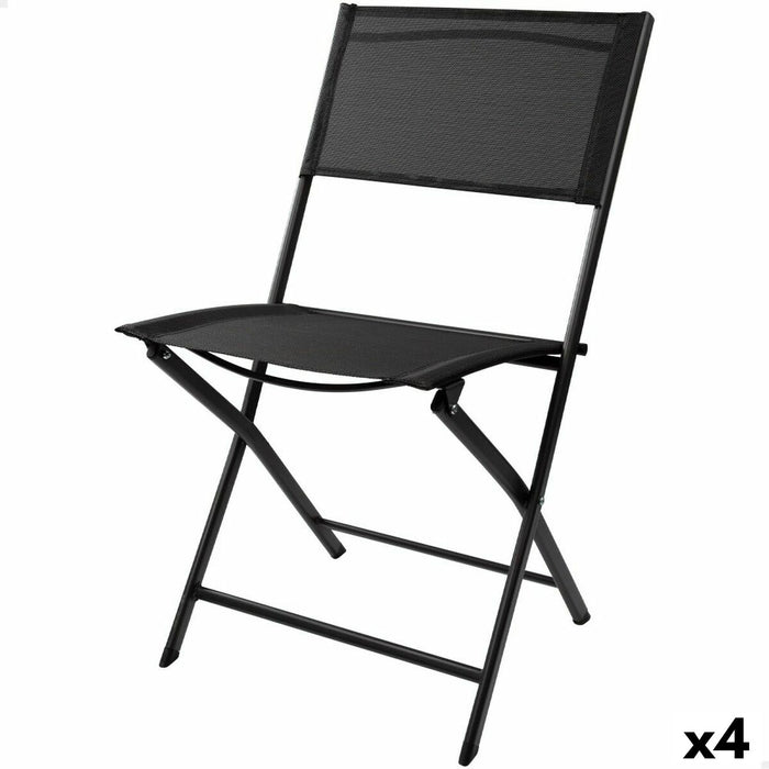 Scaunul Pliabil Aktive Negru 46 x 81 x 55 cm (4 Unități)