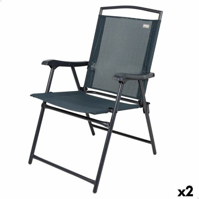 Scaunul Pliabil Aktive Gri 46 x 92 x 62 cm (2 Unități)