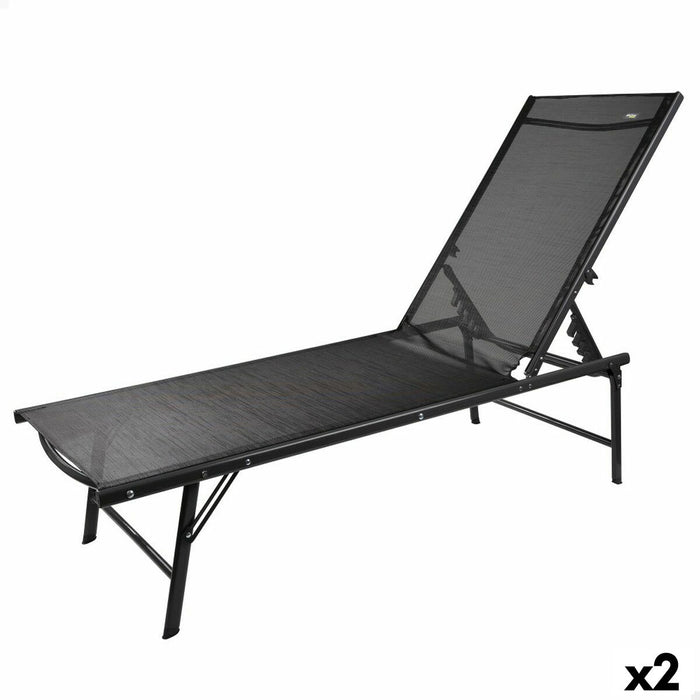 Lehátko Aktive Gri 180 x 35 x 49 cm (2 Unități)