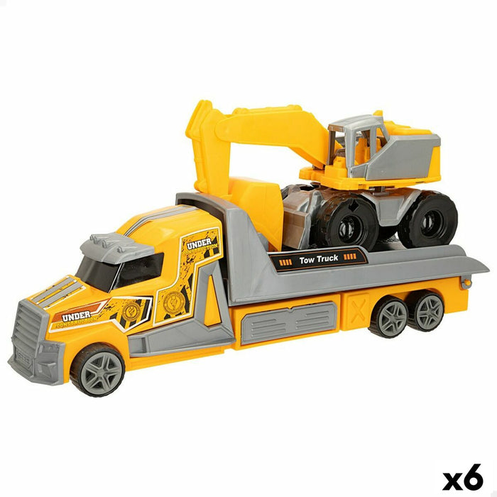 Camion Autotransporter și Mașini cu Fricțiune Colorbaby 36 x 11 x 10 cm (6 Unități)