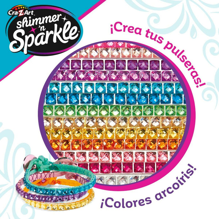 Kit de Creare Brățări Cra-Z-Art Shimmer 'n Sparkle Plastic (4 Unități)