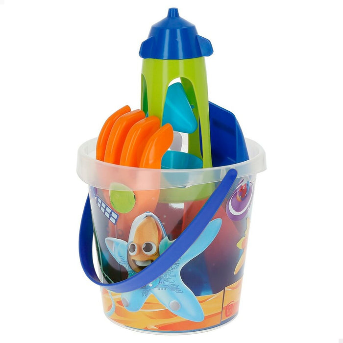 Set de jucării de plajă Colorbaby Mr Craby Ø 18 cm polipropilenă (16 Unități)