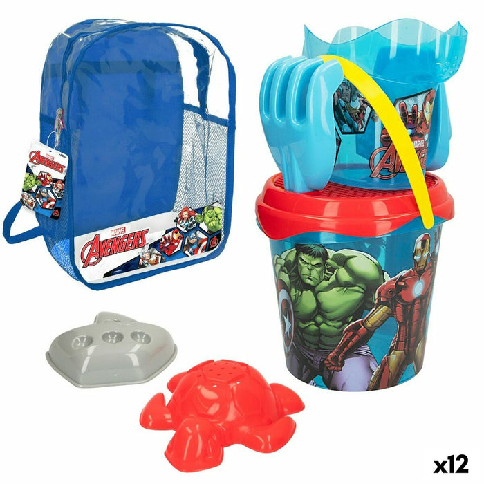 Set de jucării de plajă The Avengers Ø 18 cm polipropilenă (12 Unități)