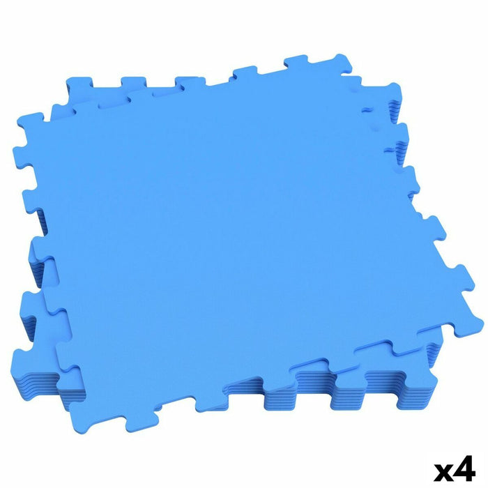 Puzzle pentru Copii Aktive Albastru 9 Piese Cauciuc Eva 50 x 0,4 x 50 cm (4 Unități)