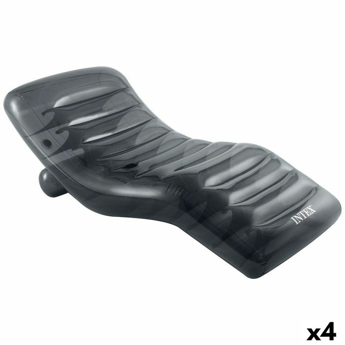 Șezlong Gonflabil Intex Gri 191 x 67 x 89 cm (4 Unități)