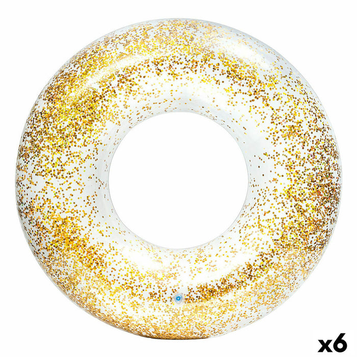 Colac Gonflabil Gogoașă Intex Transparent Purpurină Ø 119 cm (6 Unități)