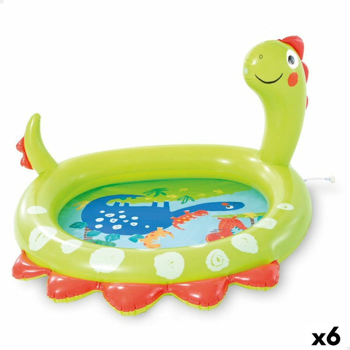 Piscină Gonflabilă pentru Copii Intex Verde Dinozaur 119 x 66 x 109 cm (6 Unități)