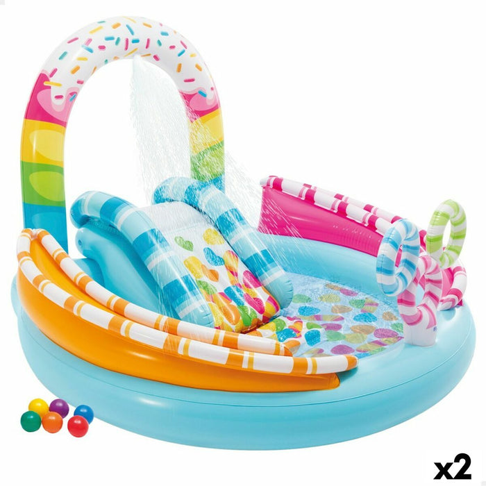 Piscină Gonflabilă pentru Copii Intex Bomboane 165 L 170 x 122 x 168 cm (2 Unități)