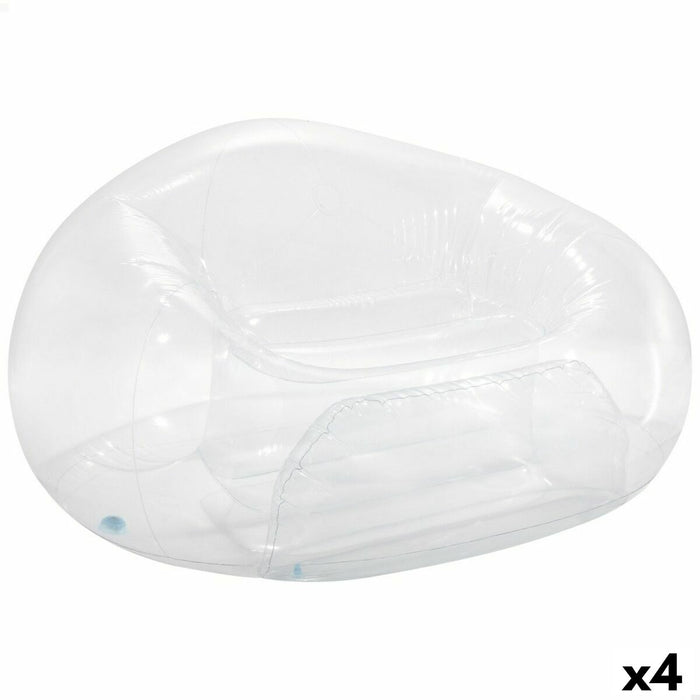 Scaun gonflabil pentru piscină Intex Beanless Transparent 137 x 74 x 127 cm (4 Unități)
