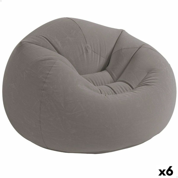 Scaun gonflabil Intex Gri 107 x 69 x 104 cm (6 Unități)