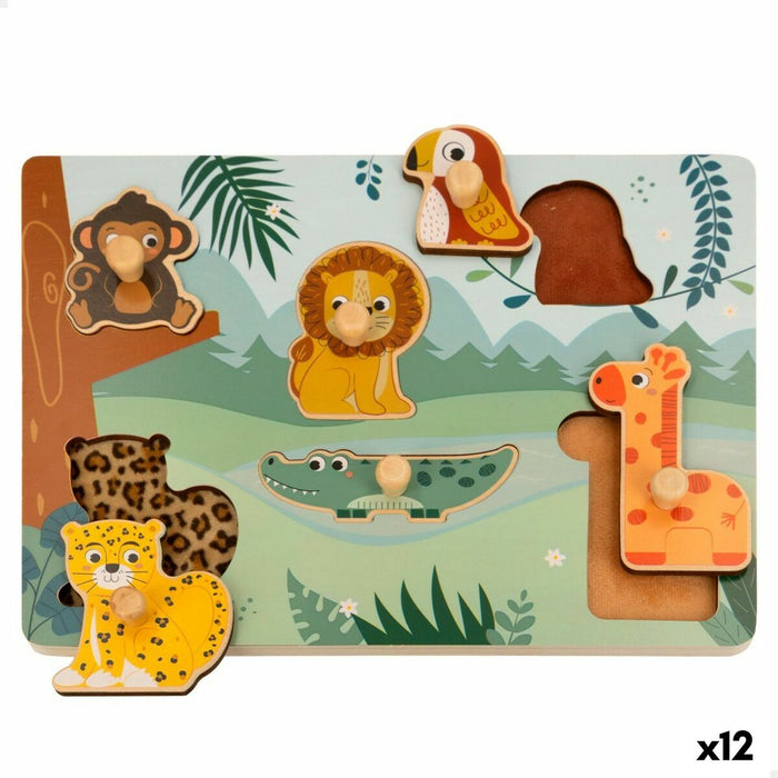 Puzzle Animale Woomax + 18 Luni (12 Unități)