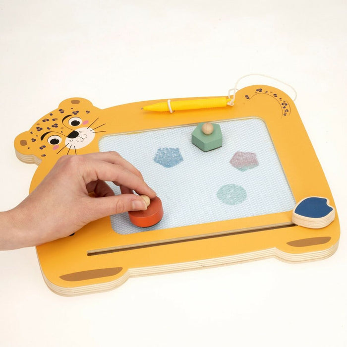 Tablă Magică Woomax Zookabee Tigru Lemn 30 x 2,5 x 26 cm (6 Unități)