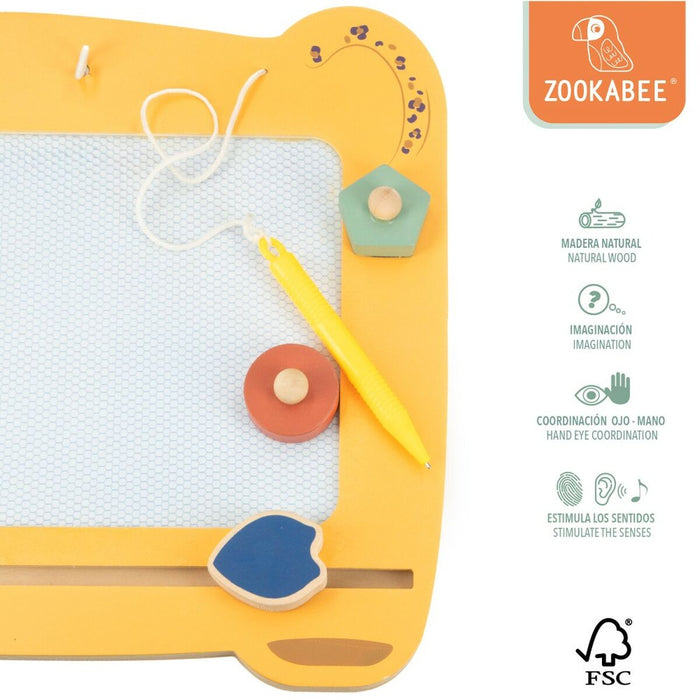 Tablă Magică Woomax Zookabee Tigru Lemn 30 x 2,5 x 26 cm (6 Unități)