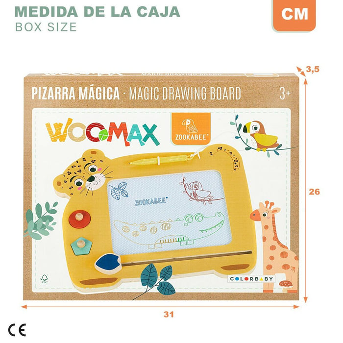 Tablă Magică Woomax Zookabee Tigru Lemn 30 x 2,5 x 26 cm (6 Unități)
