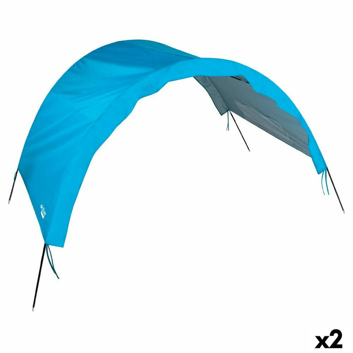 Copertină Aktive Albastru Plajă Poliester 360 x 120 x 150 cm