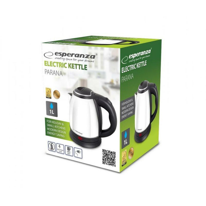 Fierbător Esperanza EKK128W Alb Negru Oțel inoxidabil Plastic 1350 W 1 L