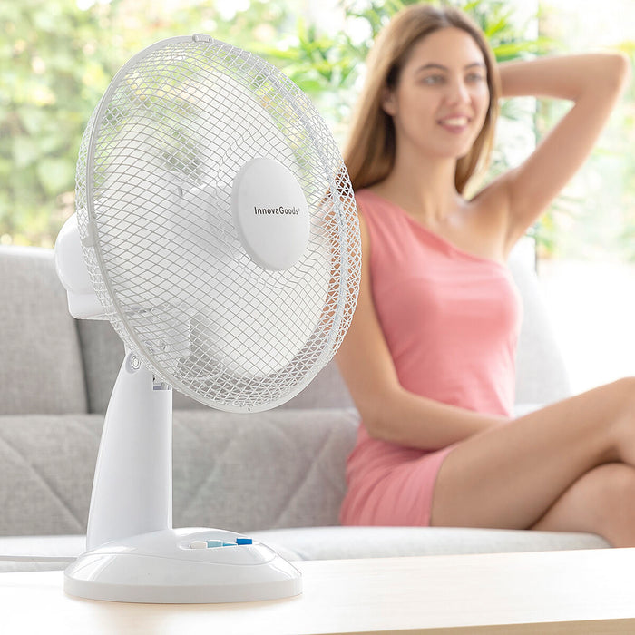 Ventilator de Masă InnovaGoods Alb 35 W Ø30 cm