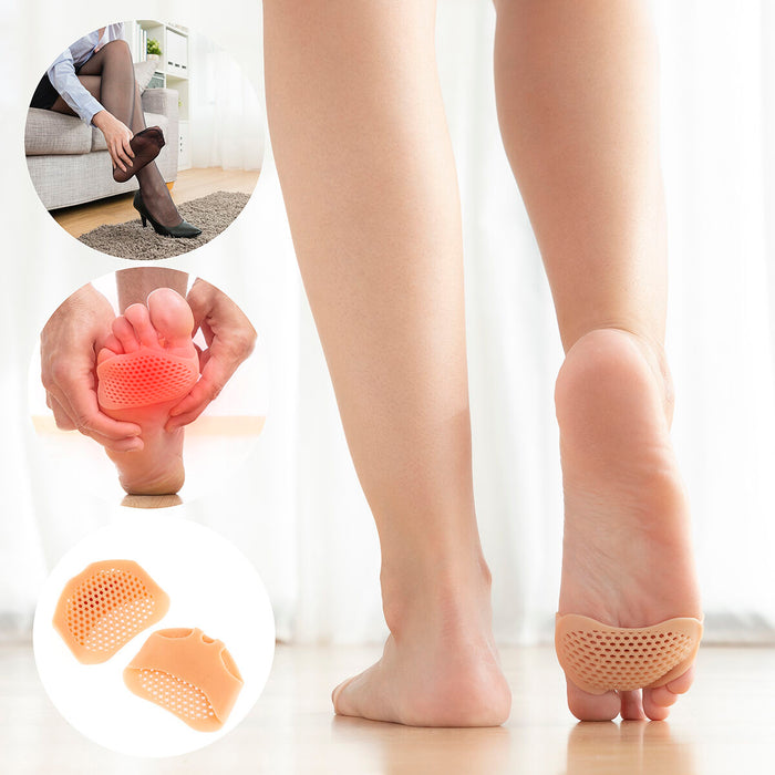 Tampoane metatarsiene cu gel de silicon SilStep InnovaGoods (Pachet de 2)