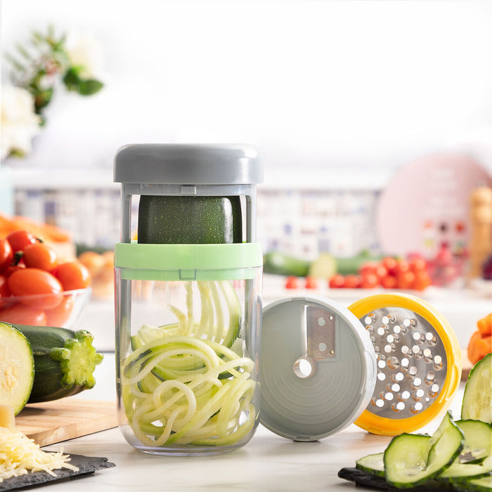 Tăietor de legume spiralat și răzătoare cu rețete Vigizer InnovaGoods