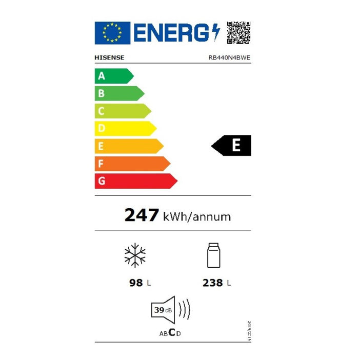 Frigider combinat Hisense RB440N4BWE Alb (200 x 60 cm)
