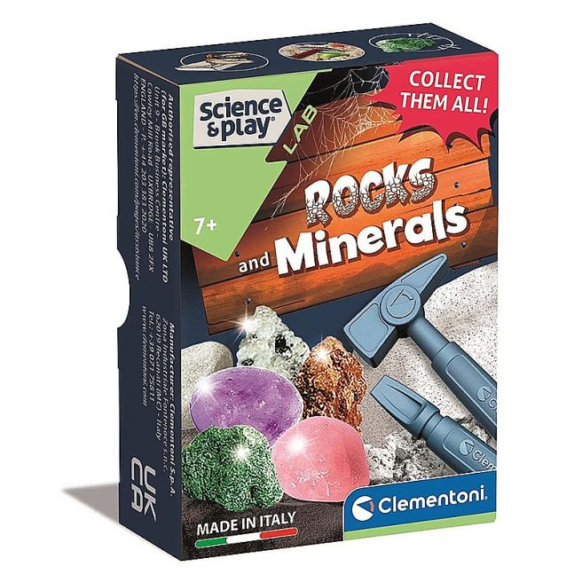 Set de explorare Clementoni Science & Play, Rocks and Minerals, 7+ ani