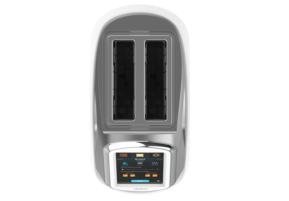 Prăjitor de pâine vertical Cecotec ToastPad Double Connected, 1400 W, 7 trepte, alb