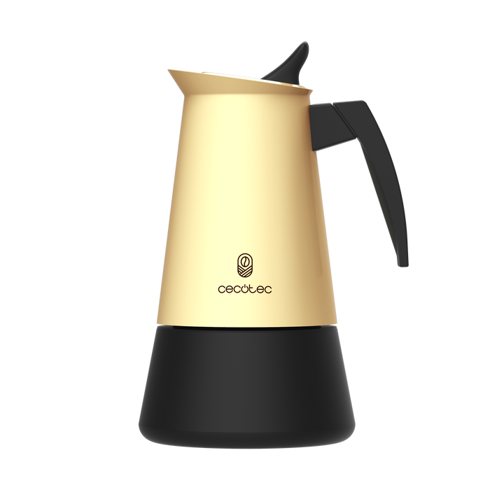 Cafetieră italiană Cecotec Piccolina 900 Beige, 450 ml, 10 cești, 16 × 12 × 23 cm