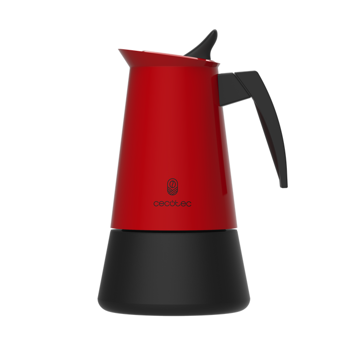 Cafetieră italiană Cecotec Piccolina 400 Red, 200 ml, 4 cești, roșie