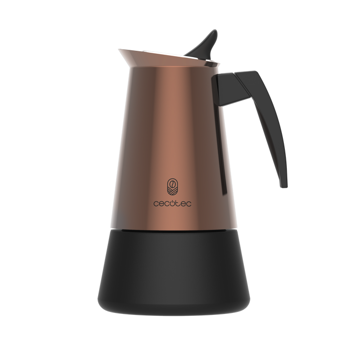 Cafetieră italiană Cecotec Piccolina 400 Bronze, 200 ml, 4 cești, bronz
