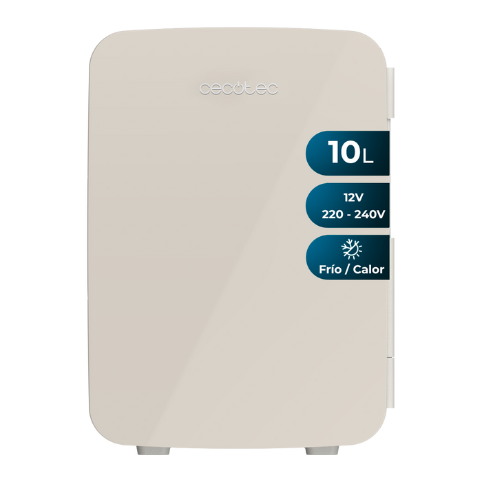 Mini frigider Cecotec Bolero MiniCooling 10L Bahamas Beige, 10 l, 7–65 °C, clasa E, bej