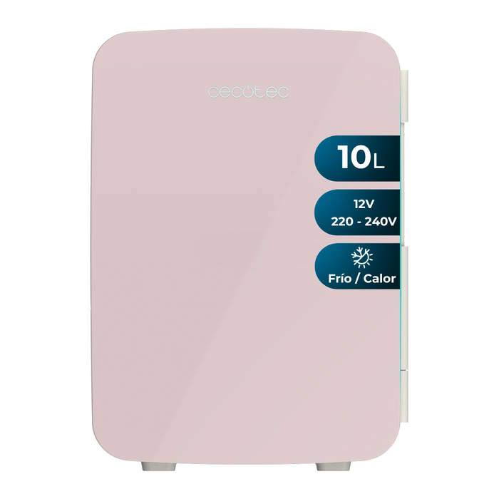 Mini frigider Cecotec Bolero MiniCooling 10L Bahamas Pink, 10 l, clasa E, roz