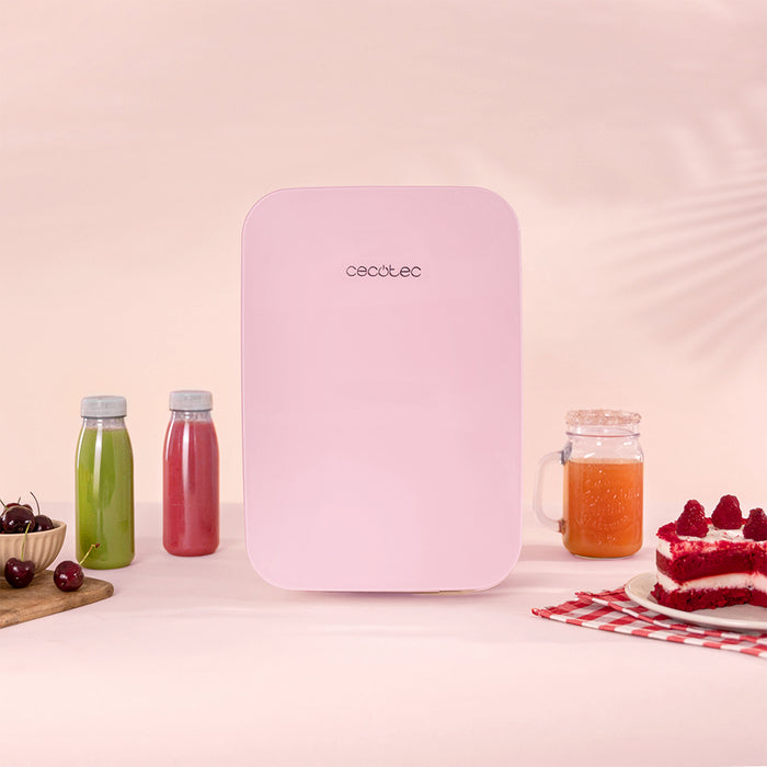 Mini frigider Cecotec Bolero MiniCooling 10L Bahamas Pink, 10 l, clasa E, roz