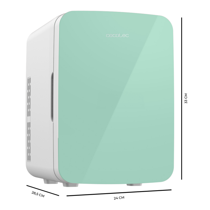 Mini frigider Cecotec Bolero MiniCooling 10L Bahamas Mint, 10 l, 7–65 °C, clasa E, verde mentă