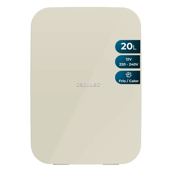 Mini frigider Cecotec Bolero MiniCooling 20L Bahamas Beige, 20 l, clasa E, 28,5 × 33 × 40 cm
