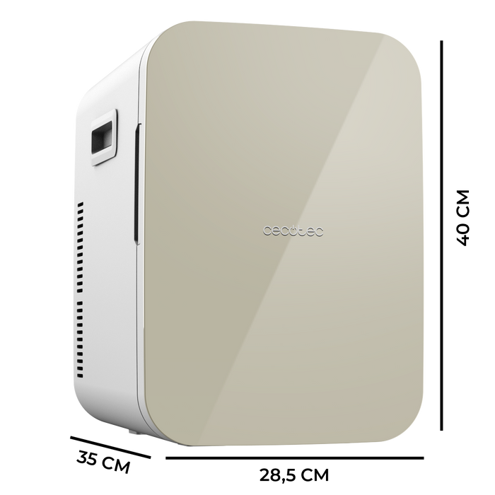 Mini frigider Cecotec Bolero MiniCooling 20L Bahamas Beige, 20 l, clasa E, 28,5 × 33 × 40 cm