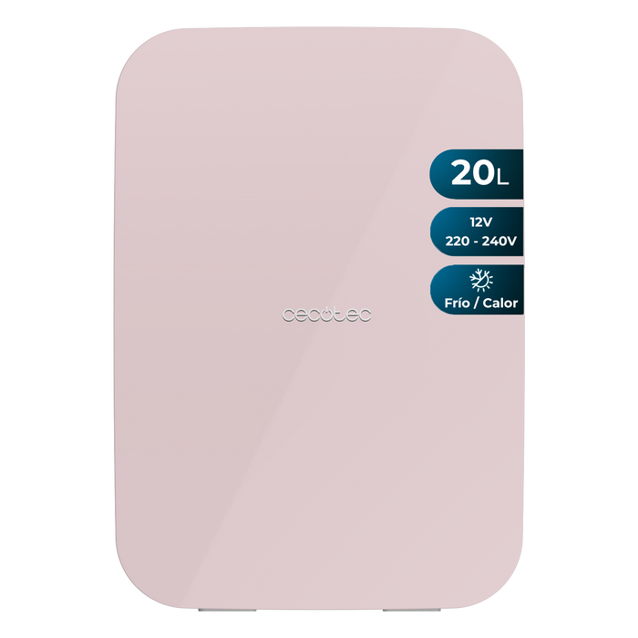 Mini-frigider Cecotec Bolero MiniCooling 20L Bahamas Pink, 20 l, 7–65 °C, clasa E, roz